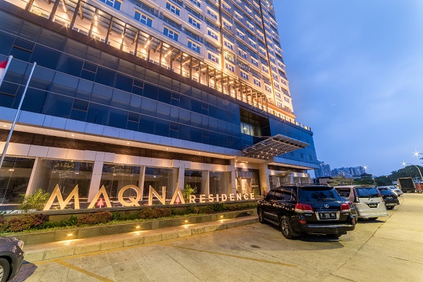 foto posisi tengah perumahan MAQNA Residence