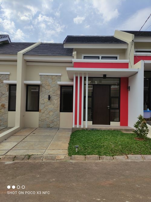 foto tampak rumah tipe 40 perumahan Pinang Green Residence