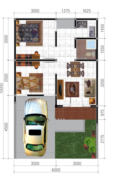 foto denah rumah tipe 40 perumahan Pinang Green Residence