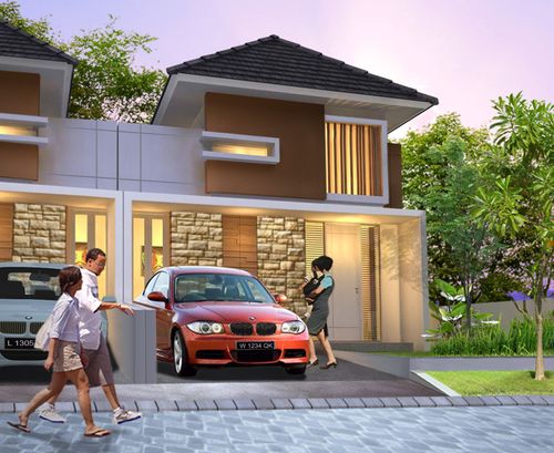 foto tampak rumah tipe 40/77 perumahan CERME SQUARE RESIDENCE