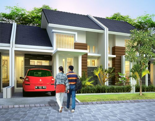 foto tampak rumah tipe 38/77 perumahan CERME SQUARE RESIDENCE