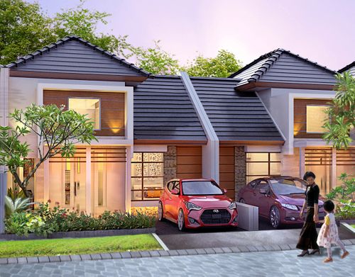 foto tampak rumah tipe 54/98 perumahan CERME SQUARE RESIDENCE