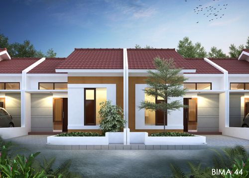 foto tampak rumah tipe BIMA perumahan JADE SUDIMORO