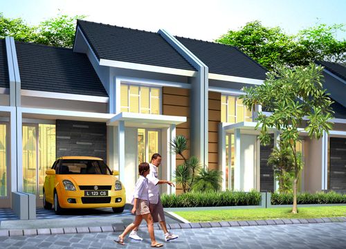 foto tampak rumah tipe 40/78 perumahan CERME SQUARE RESIDENCE
