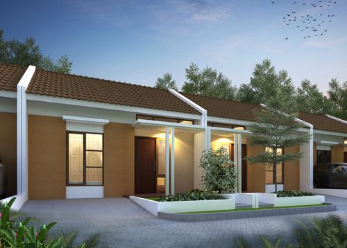 foto tampak rumah tipe AMARILIA perumahan JADE SUDIMORO