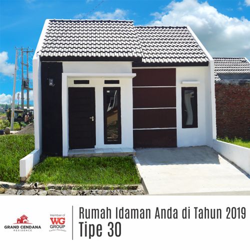foto tampak rumah tipe 30/60 perumahan Grand Cendana Residence