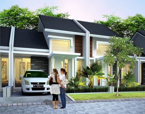 foto tampak rumah tipe 32/72 perumahan CERME SQUARE RESIDENCE