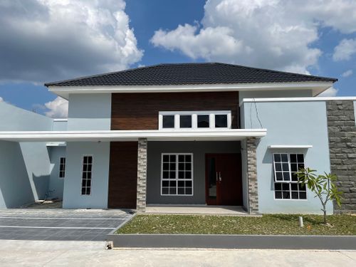 foto tampak rumah tipe 108 perumahan Perumahan D'Vista Residence Tegalsari