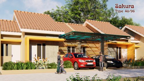 foto tampak rumah tipe SAKURA 48/123 perumahan TEBET RAYA