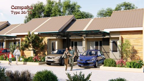 foto tampak rumah tipe CEMPAKA 36/72 perumahan TEBET RAYA