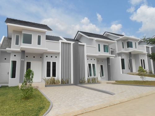 foto tampak rumah tipe 65 perumahan NEW CASTLE
