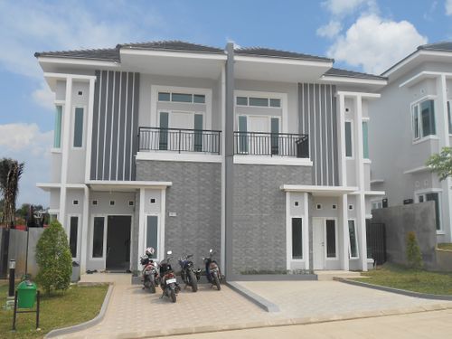 foto tampak rumah tipe 100 perumahan NEW CASTLE