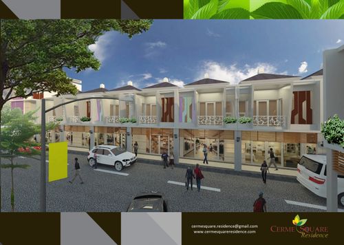 foto tampak rumah tipe 108/75 perumahan CERME SQUARE RESIDENCE