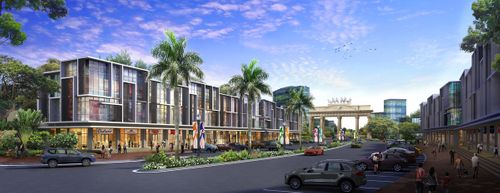 foto tampak rumah tipe Diamond C3 perumahan CitraLand Palembang - Ruko Diamond