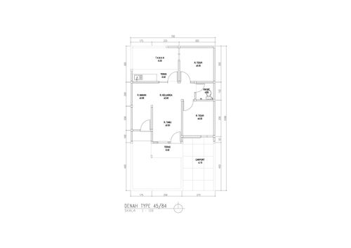 foto denah rumah tipe 45/84 perumahan Buana Kalijga Residence