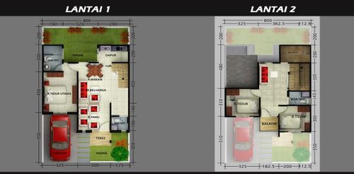 foto denah rumah tipe 118 perumahan CITRA PURI KALINGGA