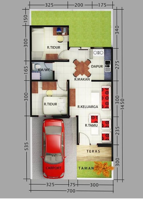 foto denah rumah tipe 58 perumahan CITRA PURI KALINGGA