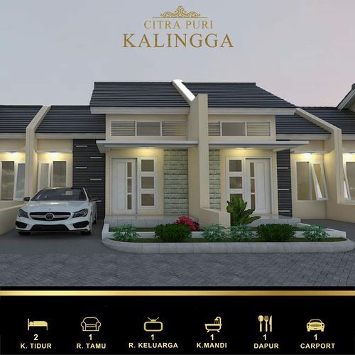 foto tampak rumah tipe 52 perumahan CITRA PURI KALINGGA