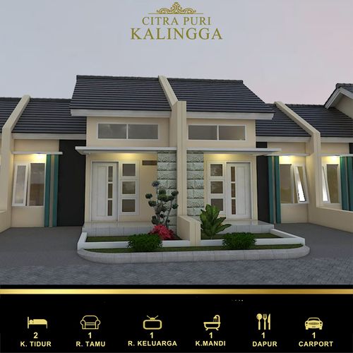 foto tampak rumah tipe 46 perumahan CITRA PURI KALINGGA