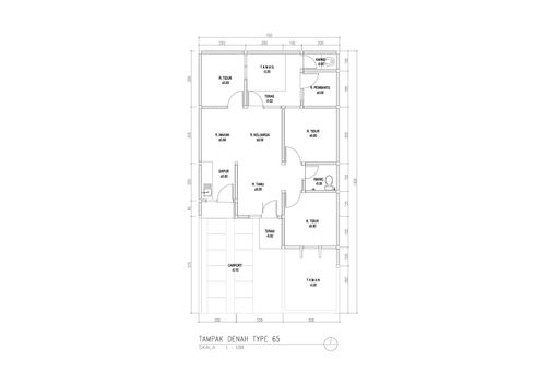 foto denah rumah tipe 65/105 perumahan Buana Kalijga Residence