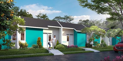foto tampak rumah tipe Teratai 1 perumahan CitraIndah City