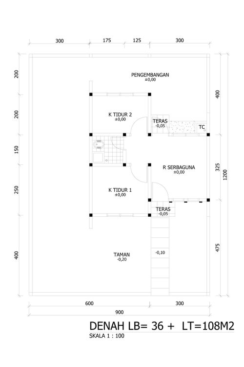 foto denah rumah tipe 36+ perumahan Cibarusah Jaya