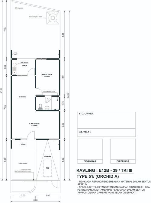 foto denah rumah tipe 51/127 perumahan TAMAN KOPO INDAH III