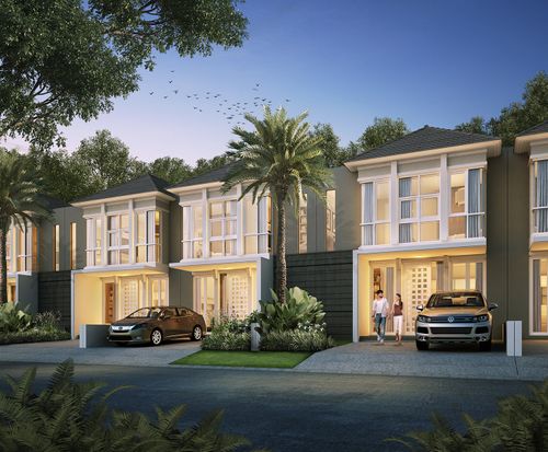 foto tampak rumah tipe RAFFLES perumahan CITRAGARDEN - SIDOARJO