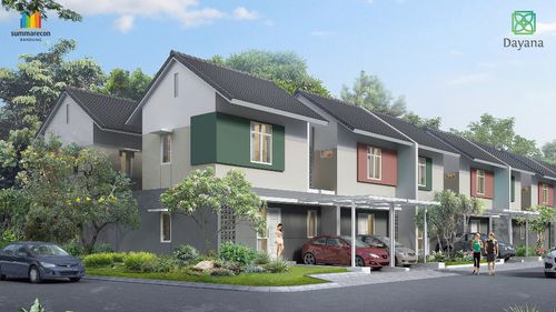 foto tampak rumah tipe JELITA CORNER 7-L perumahan Cluster Dayana