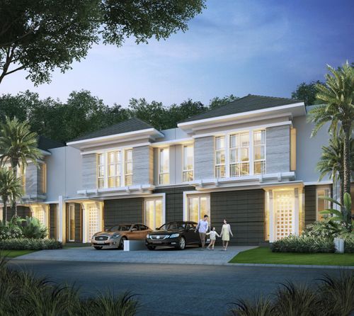 foto tampak rumah tipe QUEENSTOWN perumahan CITRAGARDEN - SIDOARJO