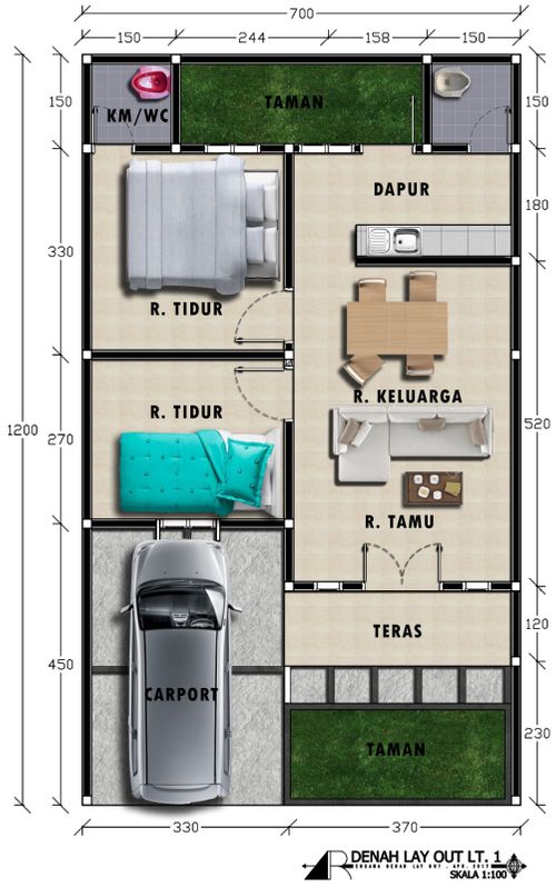 foto denah rumah tipe 54/84 perumahan MEGA MUTIARA TASIK REGENCY