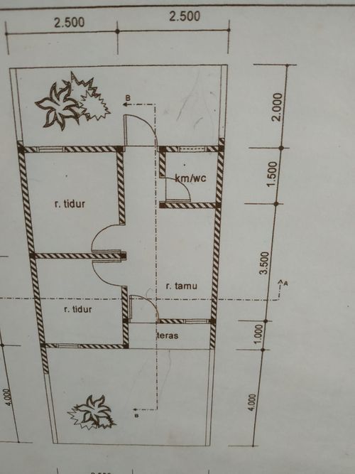 foto denah rumah tipe 30/60 perumahan GRAND MAHKOTA PERMAI