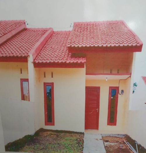 foto tampak rumah tipe 30/60 perumahan GRAND MAHKOTA PERMAI
