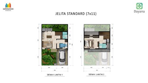 foto denah rumah tipe JELITA 7-L perumahan Cluster Dayana