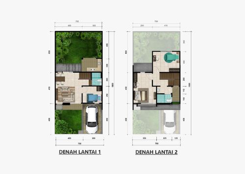 foto denah rumah tipe DENISE 7 - R perumahan Cluster Dayana