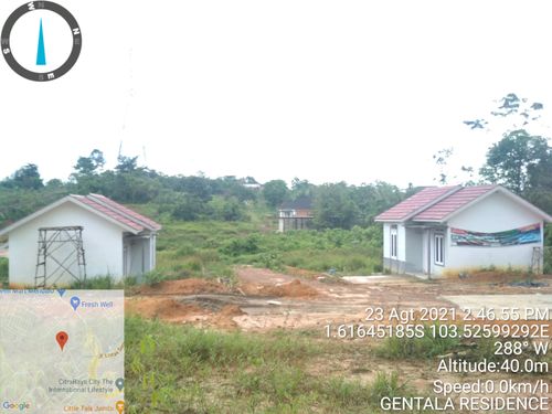 foto posisi tengah perumahan Gentala Residence