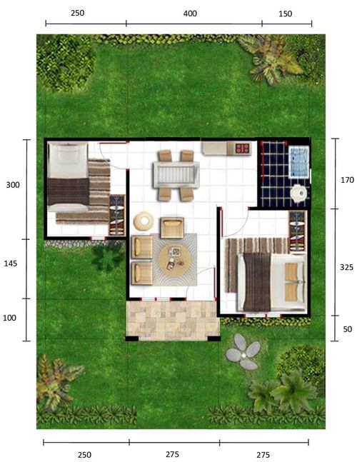 foto denah rumah tipe 36 komersil perumahan Graha cipta residence 1