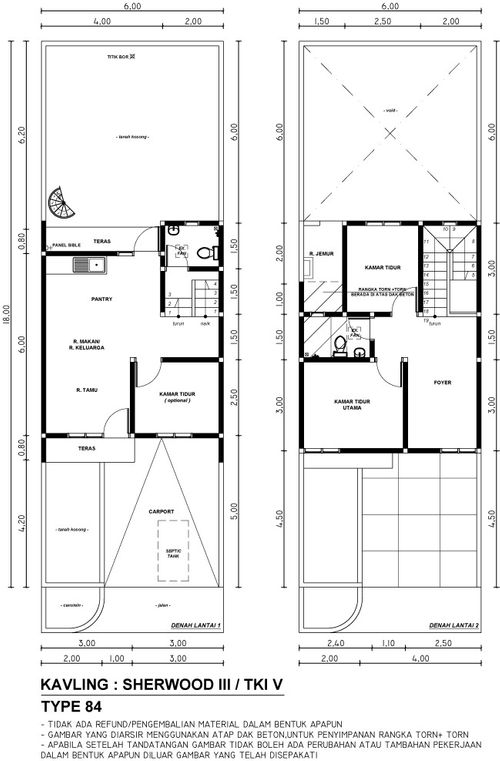 foto denah rumah tipe 84/114 perumahan TAMAN KOPO INDAH V