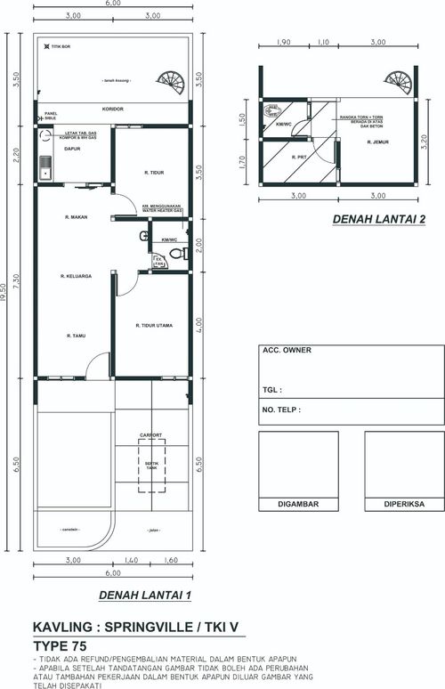 foto denah rumah tipe 75/108 perumahan TAMAN KOPO INDAH V