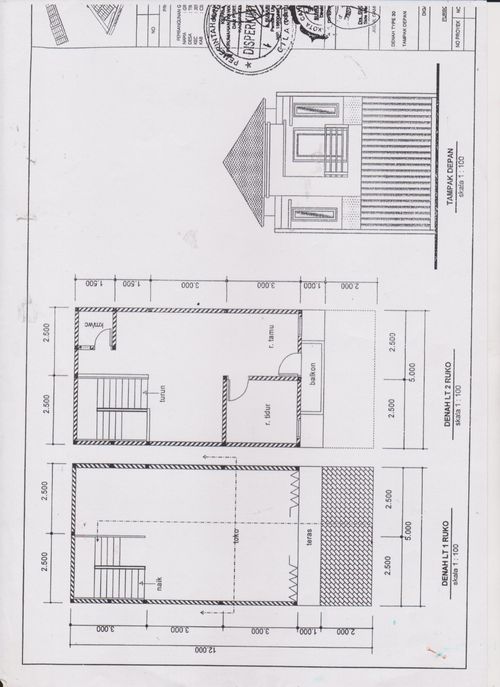 foto denah rumah tipe 100/60 perumahan GRAND MAHKOTA PERMAI