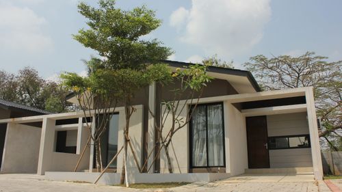 foto tampak rumah tipe Lily perumahan The Visenda One Residence