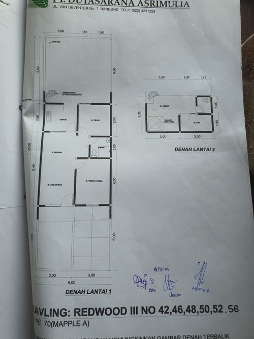 foto denah rumah tipe 70/120 perumahan TAMAN KOPO INDAH V