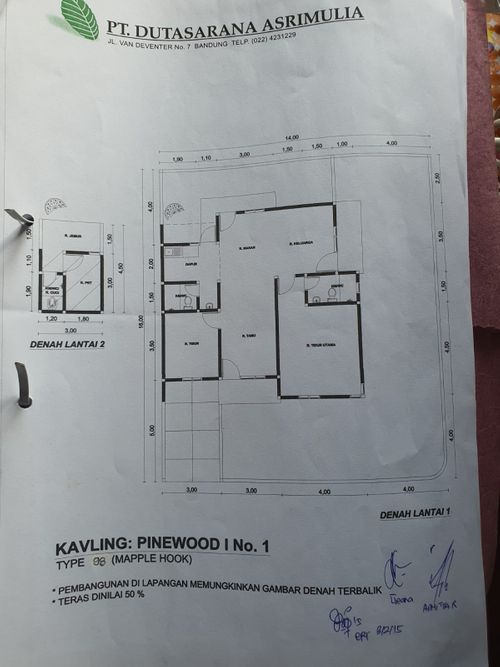 foto denah rumah tipe 98/224 perumahan TAMAN KOPO INDAH V