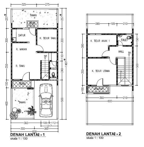 foto denah rumah tipe Raflesia perumahan Cluster Tanjung - Puri Beta