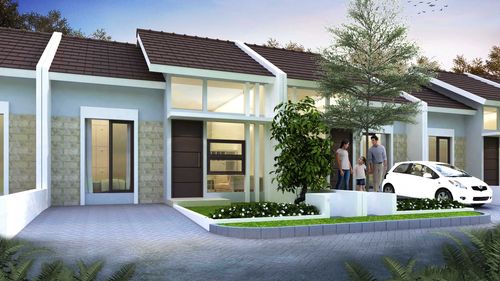 foto tampak rumah tipe NEW VELLA perumahan JADE SIDOREJO