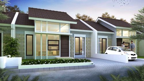 foto tampak rumah tipe NEW TRIVA perumahan JADE SIDOREJO