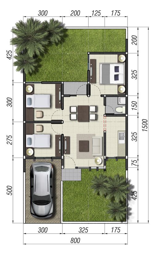 foto denah rumah tipe NEW TRIVA perumahan JADE SIDOREJO