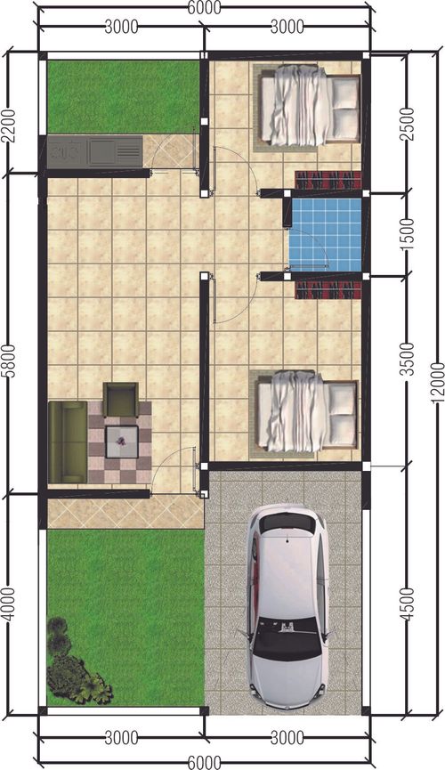 foto denah rumah tipe 40/72 (Standard) perumahan CAHAYA NANGGERANG REGENSI BLOK J & K