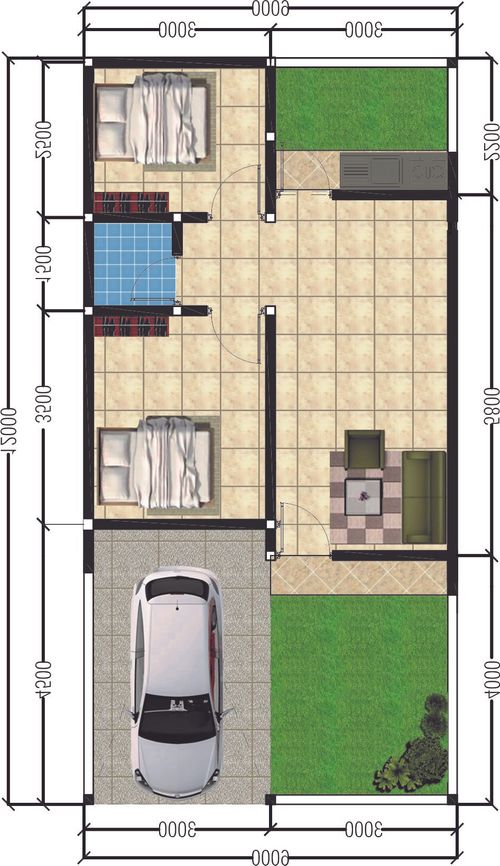 foto denah rumah tipe 40/96 (hook) perumahan CAHAYA NANGGERANG REGENSI BLOK J & K