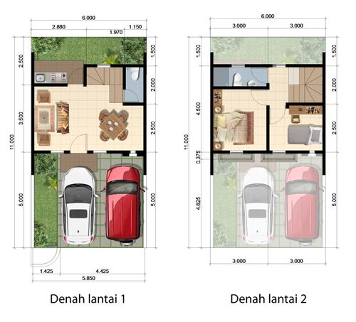 foto denah rumah tipe Michelia (Januari) perumahan PANJIBUWONO RESIDENCE